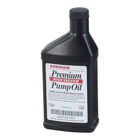 Robinair Premium High Vacuum Pump Oil, Pint bottle, 12 Pack 13119